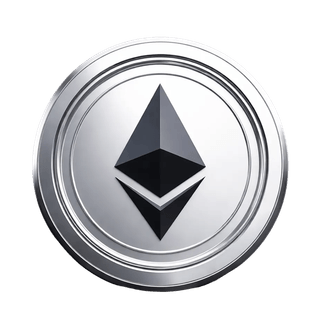 Simbol grafic ETH plutind, reprezentând moneda Ethereum
